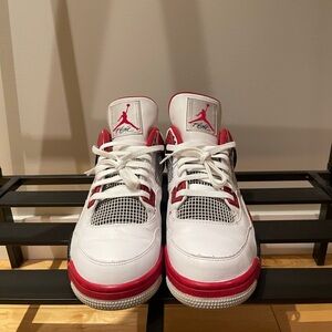 Men’s Jordan 4 Retro Fire Red Sneakers - Size 13